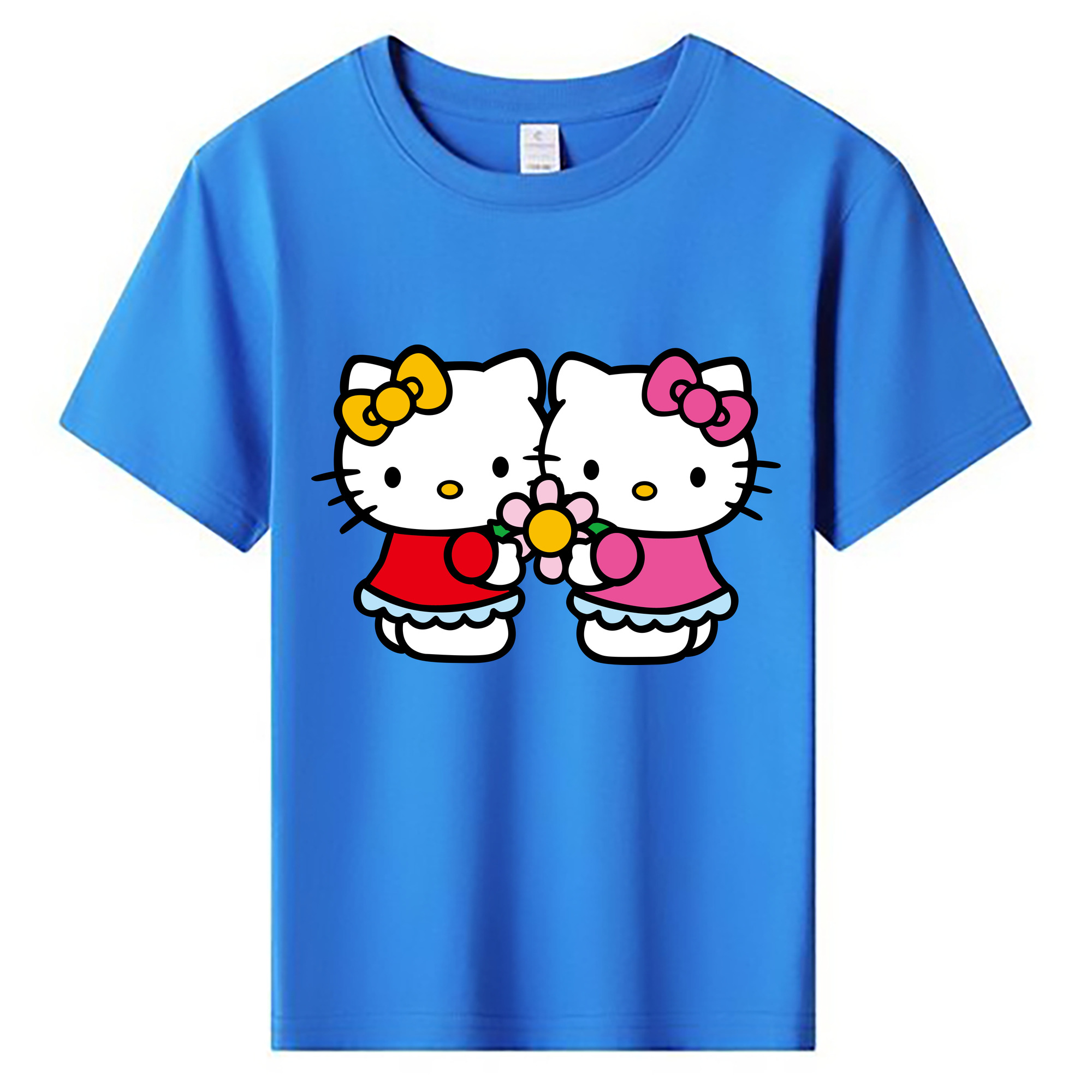 （画像用） Hello Kitty ハローキティ 綿100％キッズTシャツ（フロントプリント）